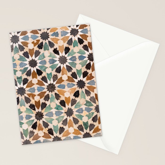 Mosaic Tiles Alhambra, Granada Spain Stationery Card Gallery Image 2