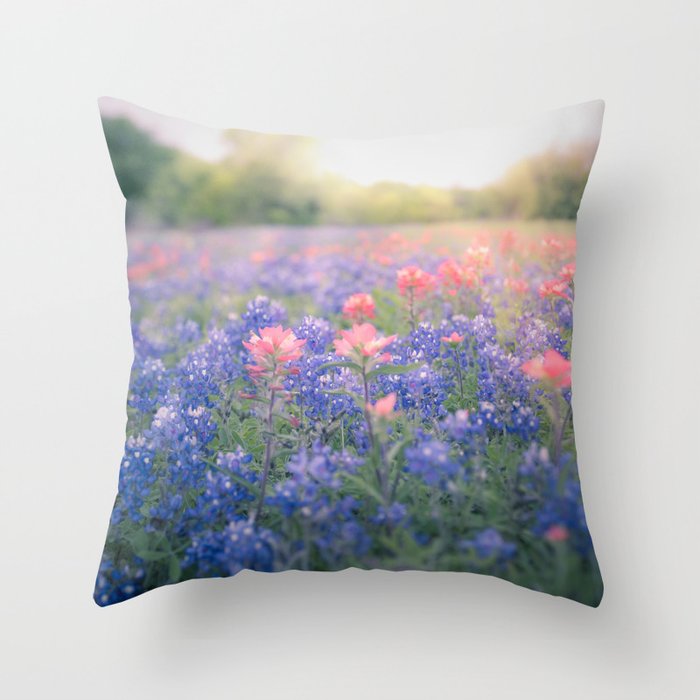 Texas Bluebonnets Throw Pillow Gallery Image 6