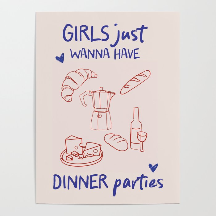 Girl's Dinner Kitchen Print Poster Gallery Image 4