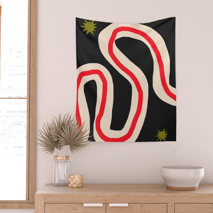 the Red string Wall Tapestry Gallery Image 2