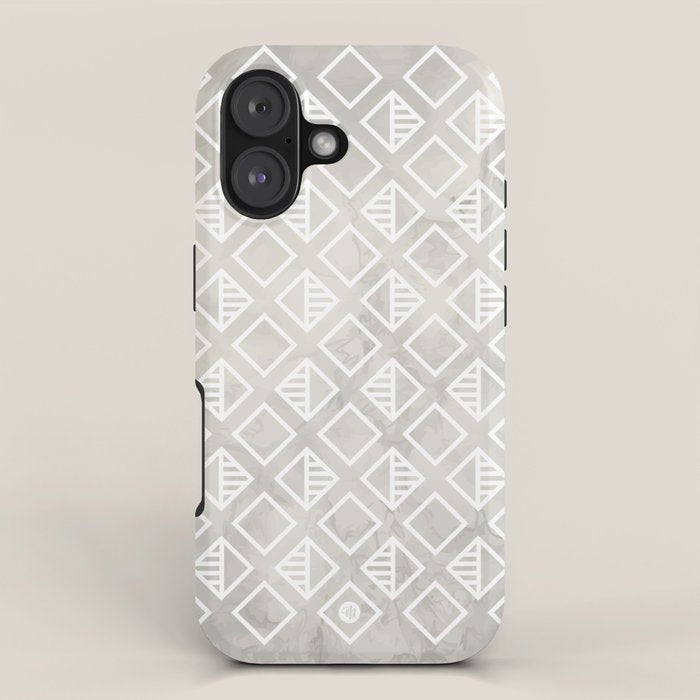 Marble with rhombus iPhone Case Gallery Image 1
