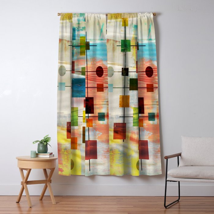 Mid-Century Modern Art 1.3 -  Graffiti Style Window Curtain Gallery Image 5