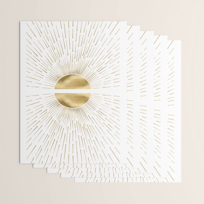 Golden sun Wrapping Paper Gallery Image 3