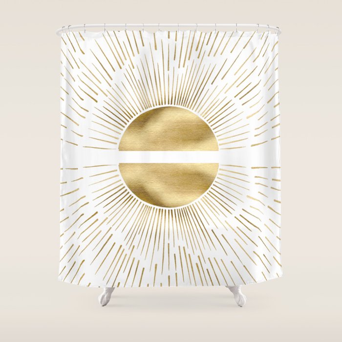 Golden sun Shower Curtain Gallery Image 1