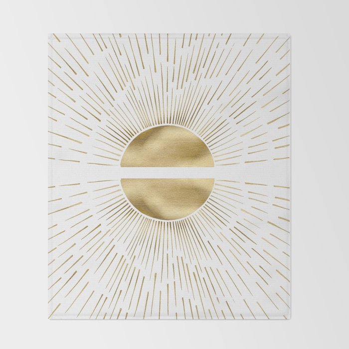 Golden sun Throw Blanket Gallery Image 2