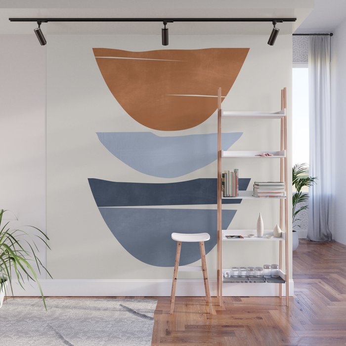 Modern Abstract Minimal Shapes 219 Wall Mural Gallery Image 1