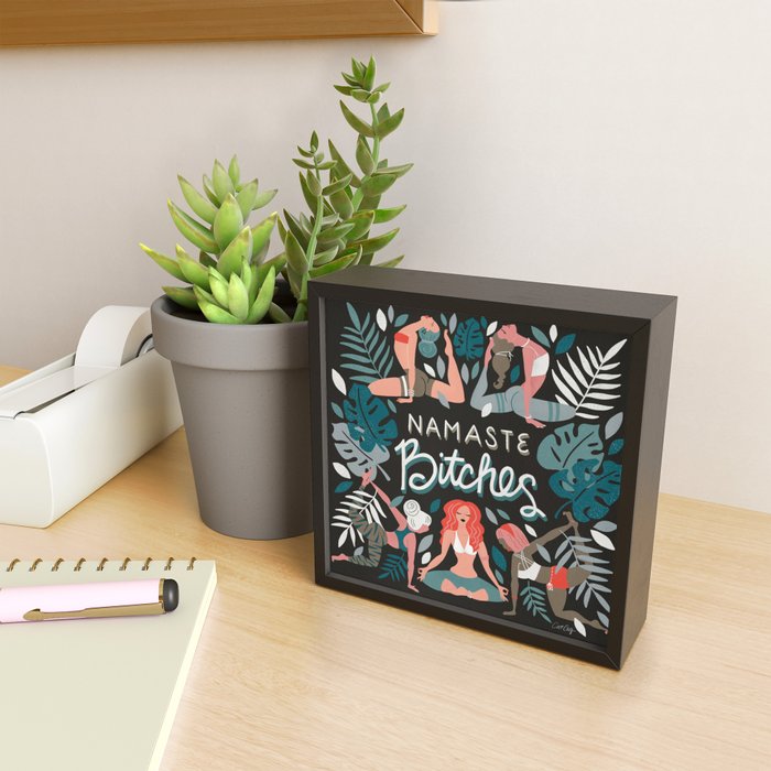 Namaste, Bitches - Charcoal Palette Mini Art Print Gallery Image 2