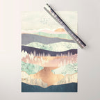 Golden Spring Reflection Wrapping Paper Gallery Image 1
