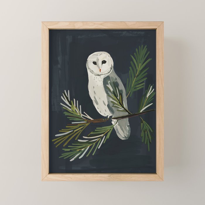 Night Owl Mini Art Print Gallery Image 1