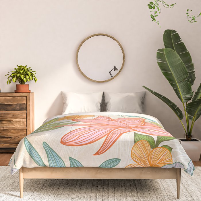 Exotic Tropical Flower Pattern Comforter Gallery Image 3