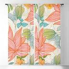 Exotic Tropical Flower Pattern Window Curtain Gallery Image 5