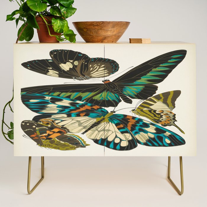 Vintage Butterfly Illustration EA Seguy Papillon Credenza Gallery Image 1