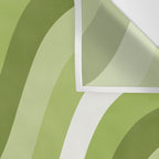 Sage and Olive Green Wobbly Pop Stripes Diagonal Pattern Wall Tapestry Gallery Image 3