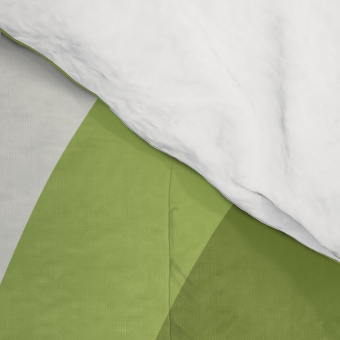 Sage and Olive Green Wobbly Pop Stripes Diagonal Pattern Comforter Gallery Image 4