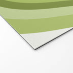 Sage and Olive Green Wobbly Pop Stripes Diagonal Pattern Welcome Mat Gallery Image 2