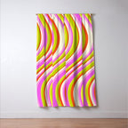 Wavy Stripes XVIII - Y2K Pink and Green Window Curtain Gallery Image 3