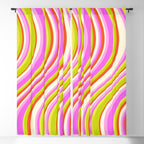 Wavy Stripes XVIII - Y2K Pink and Green Window Curtain Gallery Image 5