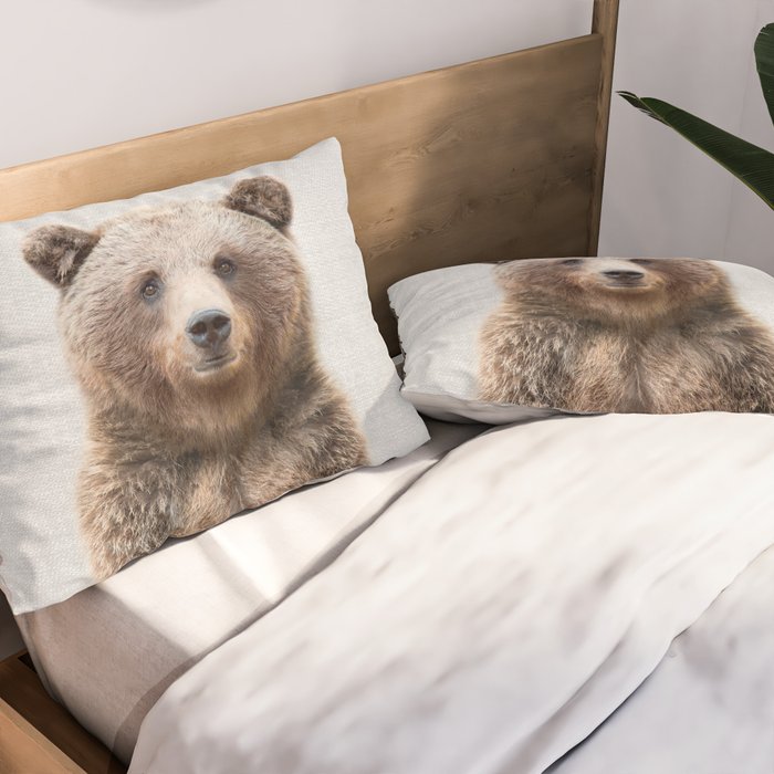 Grizzly Bear - Colorful Pillow Sham Gallery Image 2