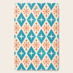 Mid Century Modern Atomic Age Googie Pattern 107 Turquoise and Orange Cutting Board Gallery Image 1