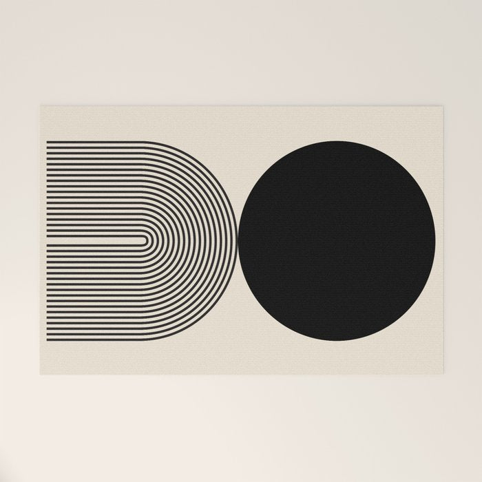 Abstraction_BLACK_DOT_LINE_ART_Minimalism_003C Welcome Mat Gallery Image 1