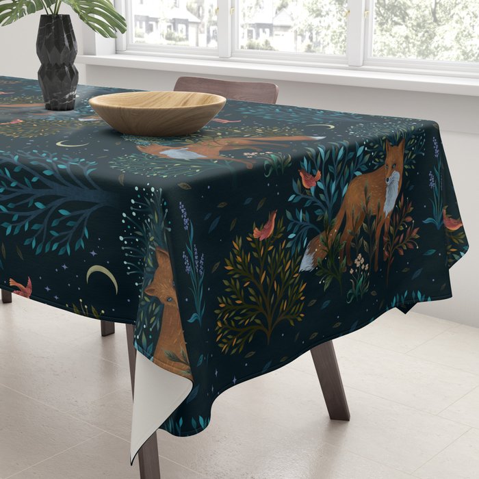 Forest Foxes Tablecloth Gallery Image 3