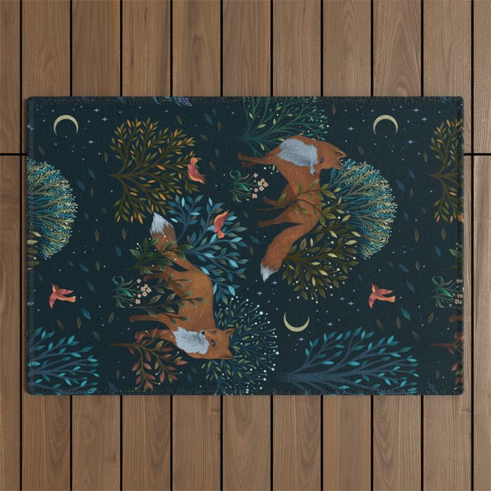 Forest Foxes Outdoor Rug Gallery Image 1