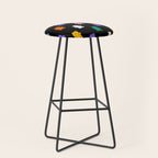 Colorful candy bear pattern art Stool Gallery Image 1