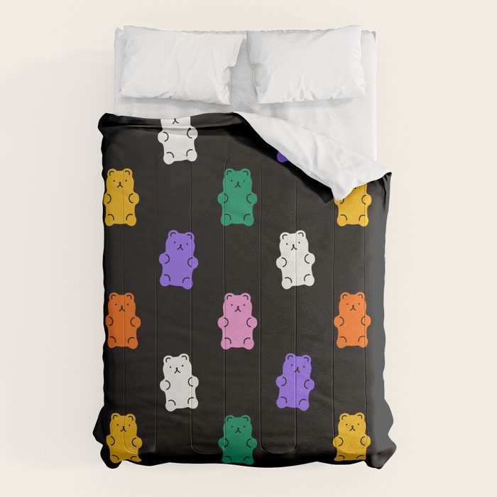 Colorful candy bear pattern art Comforter Gallery Image 6