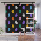 Colorful candy bear pattern art Wall Mural Gallery Image 1