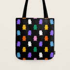 Colorful candy bear pattern art Tote Bag Gallery Image 1