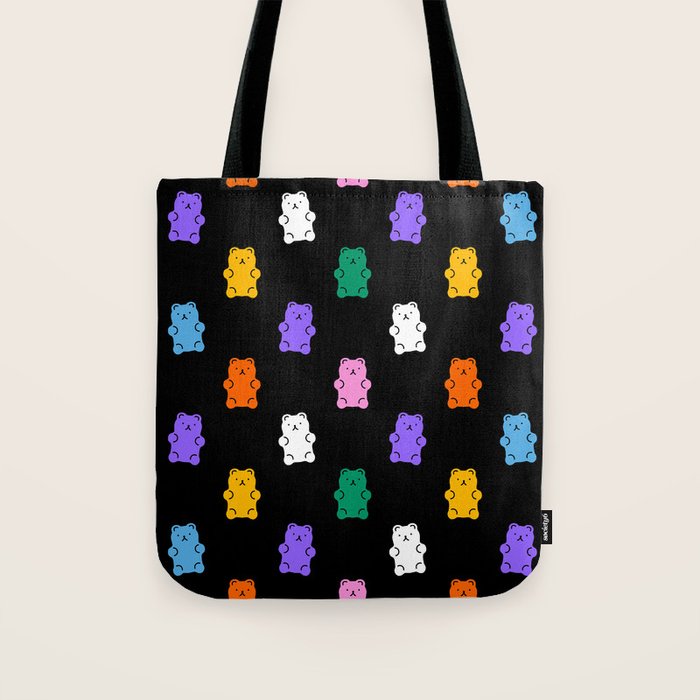 Colorful candy bear pattern art Tote Bag Gallery Image 1