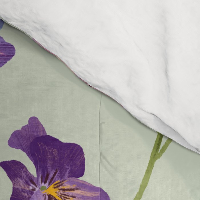 Pansy Flower Pattern Comforter Gallery Image 4