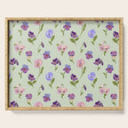 Pansy Flower Pattern Serving Tray Gallery Image 1