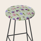 Pansy Flower Pattern Stool Gallery Image 2