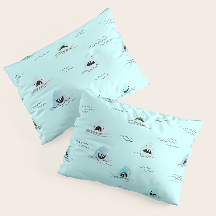 Sharkhead - Shark Pattern Pillow Sham Gallery Image 1