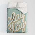 Slay the Day - Mint & Gold Palette Duvet Cover Gallery Image 6