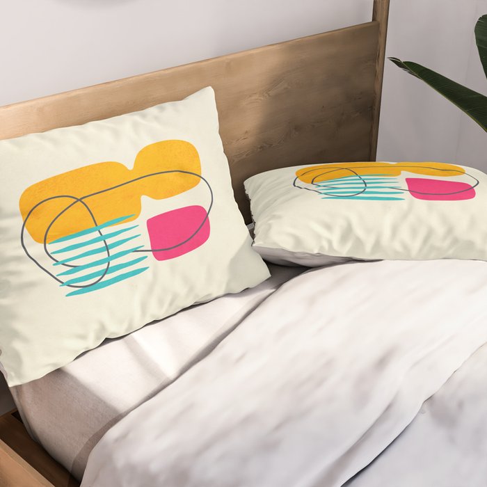 Mid Century Abstraction Pillow Sham Gallery Image 2