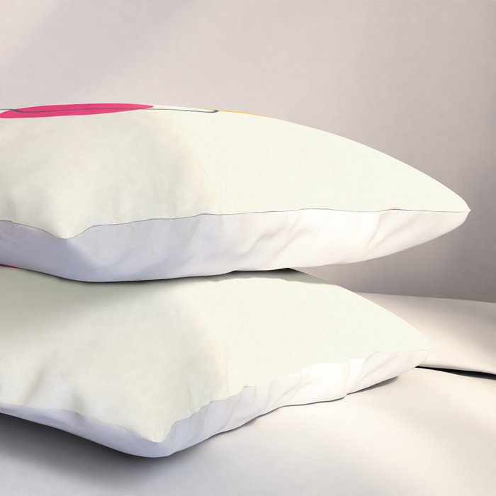 Mid Century Abstraction Pillow Sham Gallery Image 3
