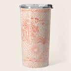 Polynesian Dancers Coral Peach Travel Mug Gallery Image 2