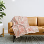 Polynesian Dancers Coral Peach Throw Blanket Gallery Image 1