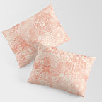 Polynesian Dancers Coral Peach Pillow Sham Gallery Image 3
