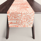 Polynesian Dancers Coral Peach Table Runner Gallery Image 1