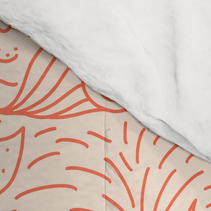 Polynesian Dancers Coral Peach Comforter Gallery Image 4