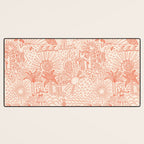 Polynesian Dancers Coral Peach Desk Mat Gallery Image 3