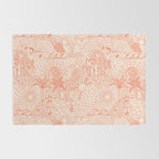 Polynesian Dancers Coral Peach Rug Gallery Image 2