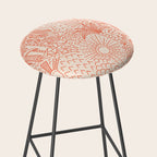 Polynesian Dancers Coral Peach Stool Gallery Image 2