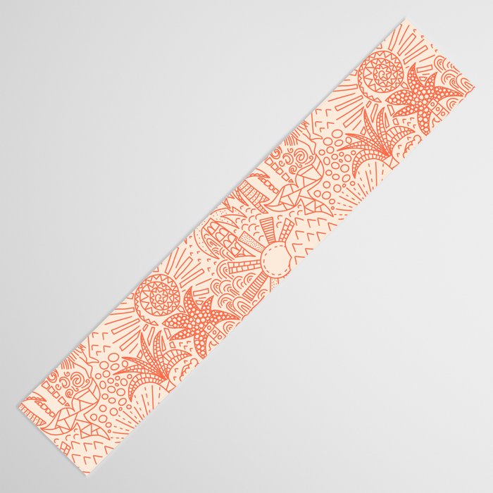 Polynesian Dancers Coral Peach Table Runner Gallery Image 3