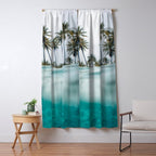 Split View Paradise - Ocean and Palm Tree Wall Art Window Curtain Gallery Image 5