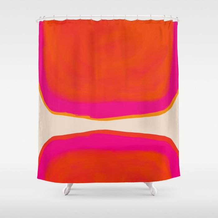 Overheat - Abstract Shapes Study Shower Curtain Gallery Image 1