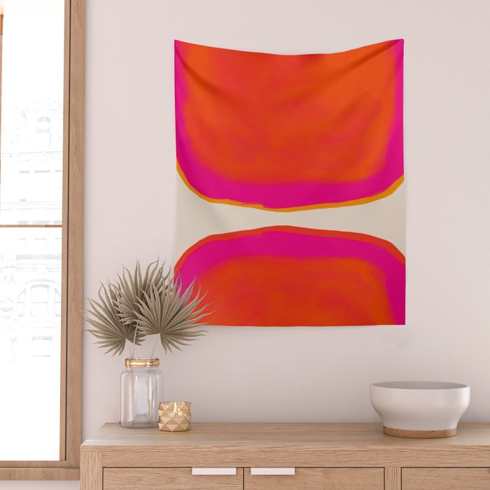 Overheat - Abstract Shapes Study Wall Tapestry Gallery Image 2